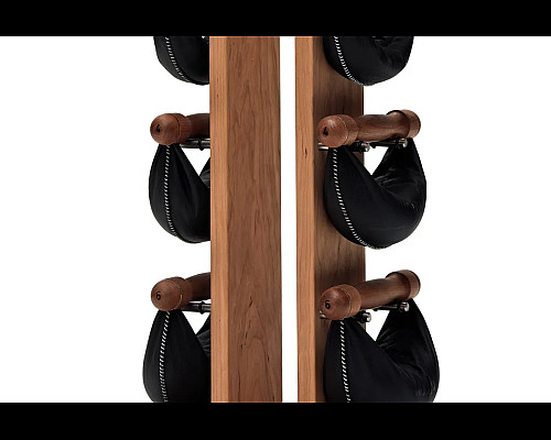 Стійка з гантелями NOHrD Oxbridge Cherry Leather 2-8 кг