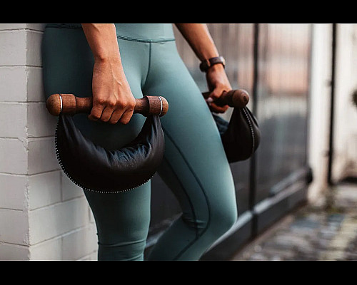 Стійка з гантелями NOHrD Oxbridge Cherry Leather 2-8 кг