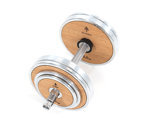 Стійка з гантелями та дисками NOHRD Classic Walnut