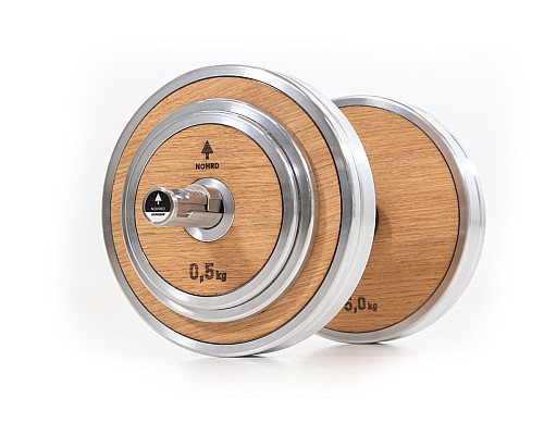 Стійка з гантелями та дисками NOHRD Classic Walnut