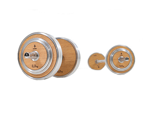 Стійка з гантелями та дисками NOHRD Classic Walnut