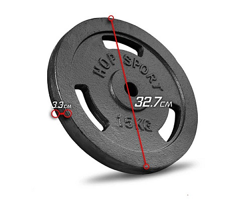 Набір дисків Hop-Sport Strong 2x15 кг Набір дисків Hop-Sport Strong 2x15 кг