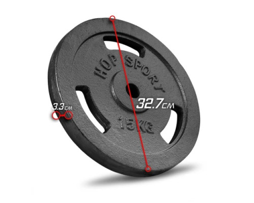Диск Hop-Sport 15 кг Диск Hop-Sport 15 кг