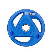 Диск олімпійський HouseFit OR-102-10, 10 кг синій