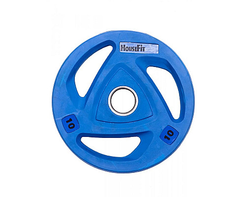 Диск олімпійський HouseFit OR-102-10, 10 кг синій