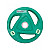 Диск олімпійський HouseFit OR-102-15, 15 кг зелений