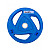 Диск олімпійський HouseFit OR-102-25, 25 кг синій