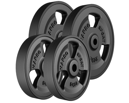 Диски чавунні Marbo Sport MW-2x20KG_2x10KG-KIER_G 2 x 20, 2 x 10