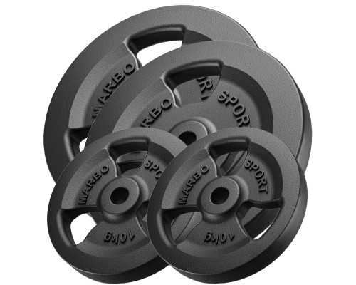 Диски чавунні Marbo Sport 2 x 20 кг, 2 x 10 кг