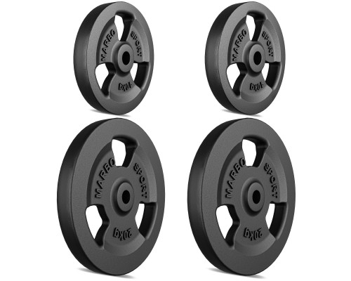 Диски чавунні Marbo Sport 2 x 20 кг, 2 x 10 кг