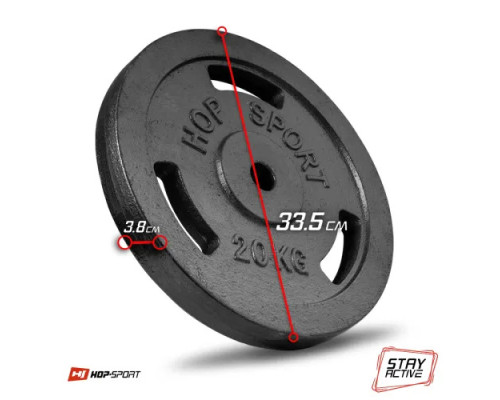 Набір дисків чавунних Hop-Sport Strong 2 x 20 кг