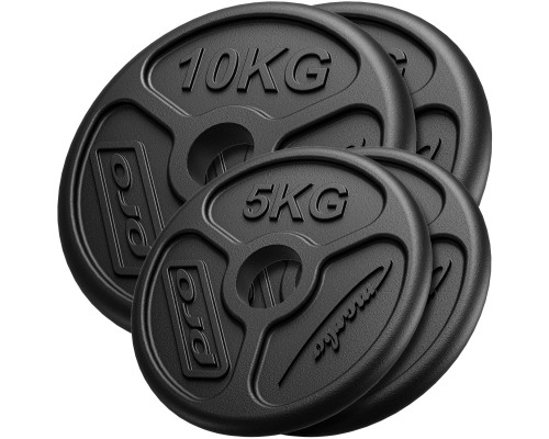 Диски олімпійські Marbo Sport MW-2x10KG_2x5KG-OLI 30 кг