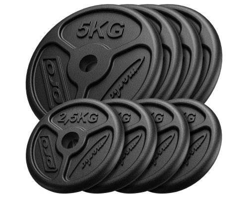 Диски чавунні Marbo Sport MW-4x5KG_4x2,5KG-SLIM 30 кг