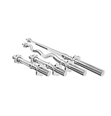 Набір з 4 грифів WCG (прямий, вигнутий, гантельні грифи, металеві)