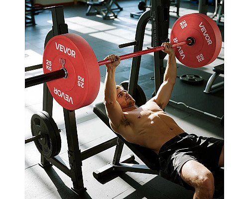 Гриф гантельний VEVOR 453,59 кг, червоний