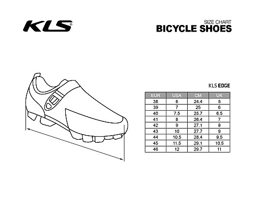 Кросівки MTB KELLYS KLS EDGE SPD чорні 43 Кросівки MTB KELLYS KLS EDGE SPD чорні 43