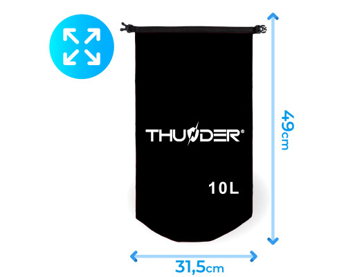 Гермомішок THUNDER 10 л чорний