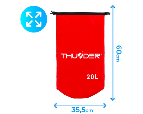 Гермомішок THUNDER 20 л червоний
