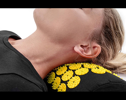 Подушка для акупунктури Hop-Sport HS-C037AP, чорно-жовта