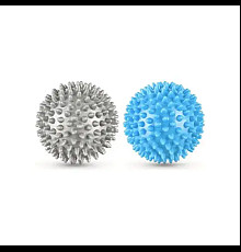 Набір масажних м'ячів Gymtek 70 мм 2 шт твердий/м'який сіро-блакитний