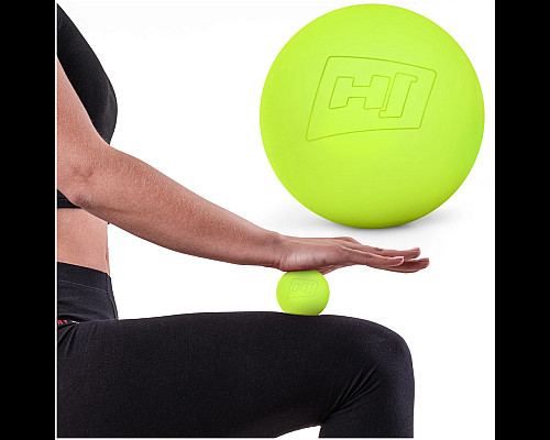 М'яч масажний силіконовий Hop-Sport HS-S063MB 63 мм, зелений
