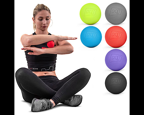 М'яч масажний силіконовий Hop-Sport HS-S063MB 63 мм, зелений