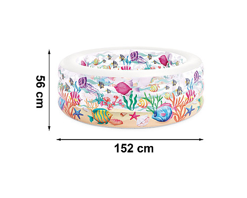 Басейн надувний дитячий Intex 58480 Fish 152x56 см