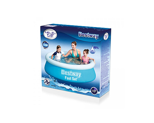 Басейн надувний дитячий Fast Set Bestway 57392 183x51 см