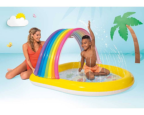 Басейн надувний дитячий Веселка Intex 57156NP 147х130х86 см