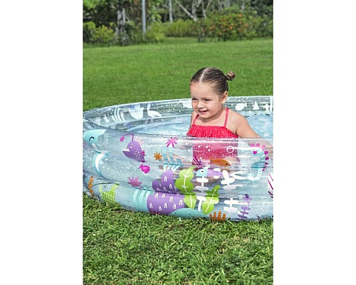 Басейн надувний дитячий Морський світ Bestway 51005-jellyfish 183x33 см Басейн надувний дитячий Морський світ Bestway 51005-jellyfish 183x33 см