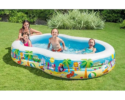 Басейн надувний дитячий Paradise Lagoon Intex 56490 262x160х46 см