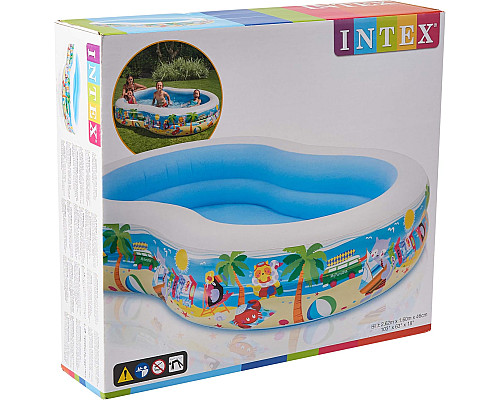 Басейн надувний дитячий Paradise Lagoon Intex 56490 262x160х46 см