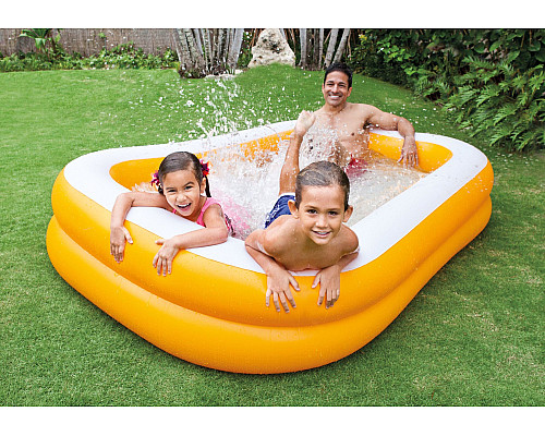 Басейн надувний дитячий Mandarin Swim Center Intex 57181-orange 228x147х46 см