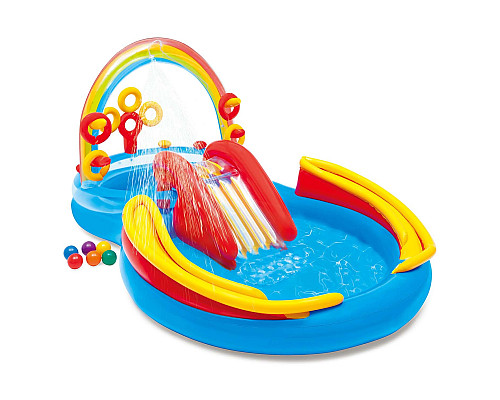 Надувний ігровий майданчик Веселка Intex 57453 297x193x135 см