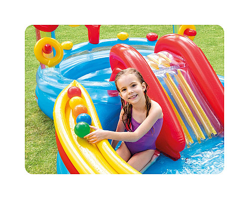 Надувний ігровий майданчик Веселка Intex 57453 297x193x135 см