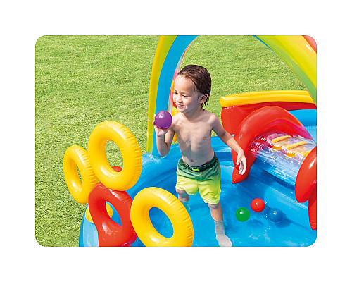 Надувний ігровий майданчик Веселка Intex 57453 297x193x135 см