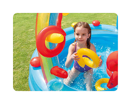 Надувний ігровий майданчик Веселка Intex 57453 297x193x135 см