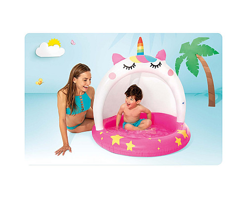 Басейн надувний дитячий Єдиноріг Intex 58438 102x102 см