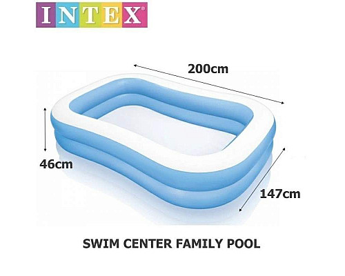 Басейн надувний дитячий SWIM CENTER Intex 57180 203x152x48 см