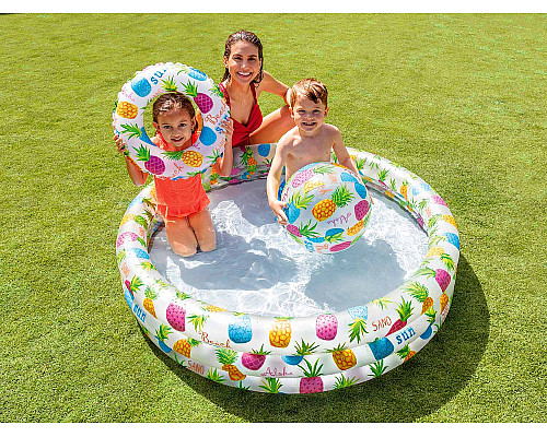 Басейн надувний дитячий Fish inflatable INTEX 59469 132х28 см