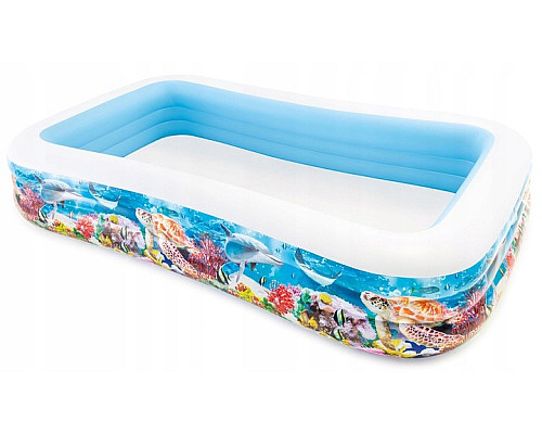 Басейн надувний дитячий Swim Centre Морські тварини Intex 58485 305х183х56 см