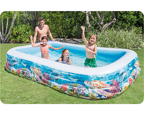 Басейн надувний дитячий Swim Centre Морські тварини Intex 58485 305х183х56 см