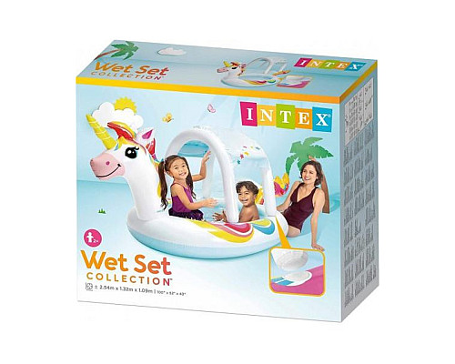 Басейн надувний дитячий Єдиноріг Intex 58435 254x132x109 см