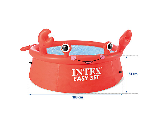 Басейн надувний дитячий Краб INTEX 26100 183x51 см