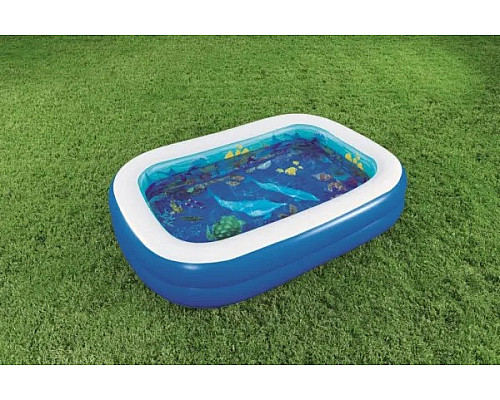 Басейн надувний дитячий 3D Undersea Play Adventure Pool Bestway 54177 262x175х51 см