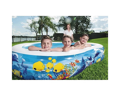Басейн надувний дитячий Sea Depths Bestway 262х157х46 см