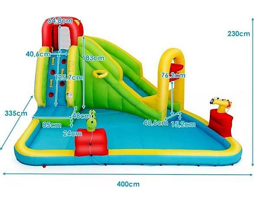 Надувний ігровий майданчик  Water Park Costway 400x335x230 см