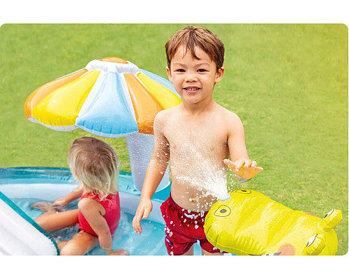 Надувний ігровий майданчик Крокодил Intex 57165 201x170x84 см