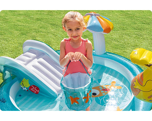 Надувний ігровий майданчик Крокодил Intex 57165 201x170x84 см