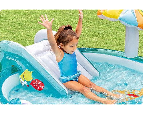 Надувний ігровий майданчик Крокодил Intex 57165 201x170x84 см